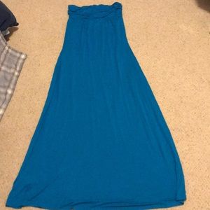 Summery strapless maxi dress